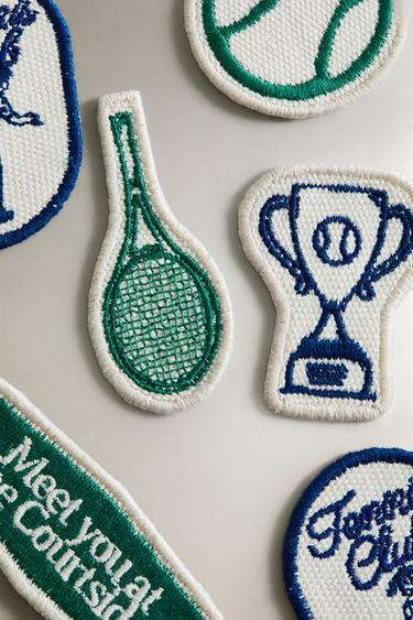 SET OF THERMO-ADHESIVE TENNIS PATCHES (SET OF 6) - Green by Zara - Image 3