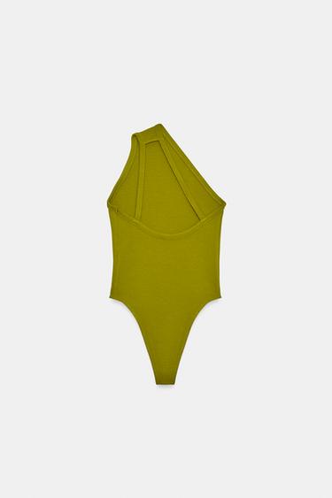 BODY ASYMÉTRIQUE - Vert huile de Zara - Image 4
