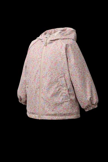 RUBBERISED WATER-RESISTANT PRINTED RAINCOAT - Light pink by Zara