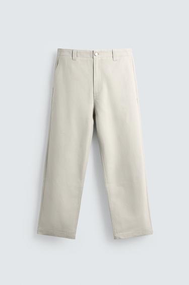 PANTALONS ESTRUCTURA CANVAS - Beix de Zara