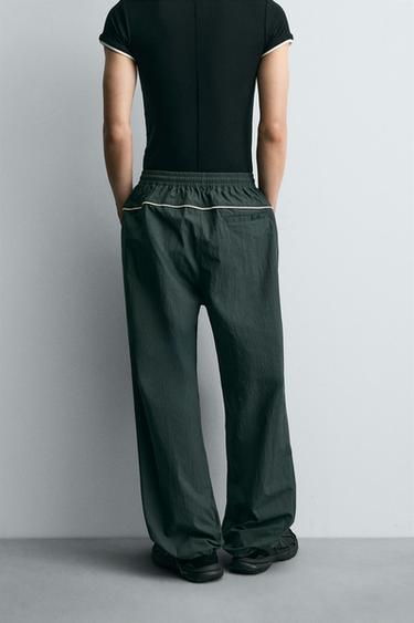 CONTRAST TECHNICAL JOGGER TROUSERS - Green by Zara - Image 2