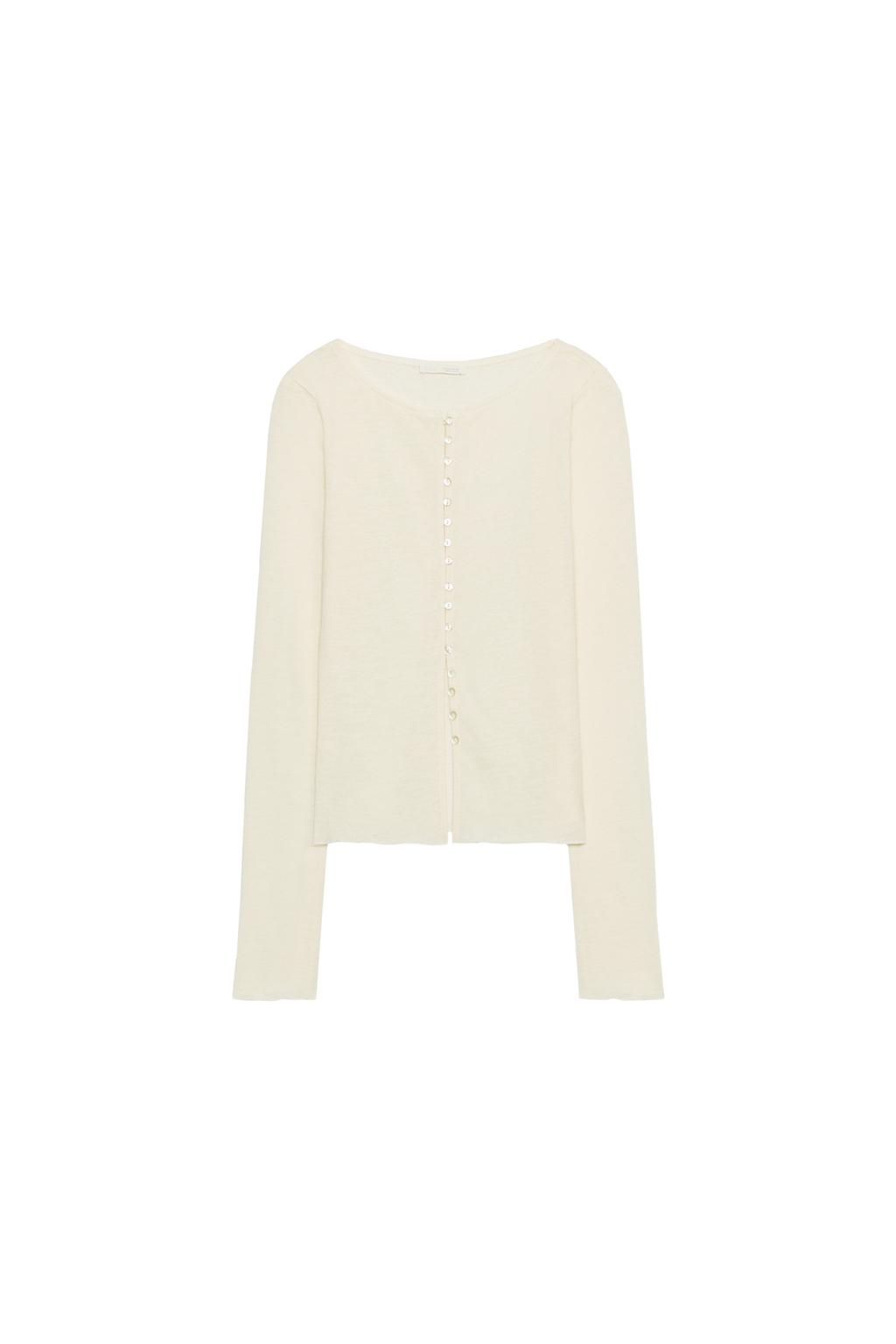 BUTTONED RUSTIC T-SHIRT - image 3