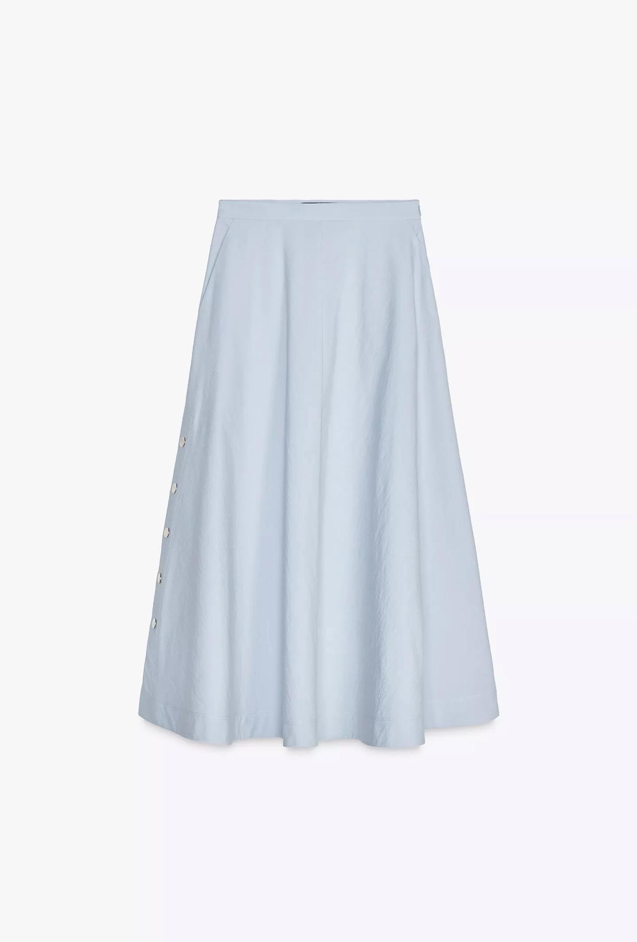 ZW COLLECTION FLARED BUTTON SKIRT