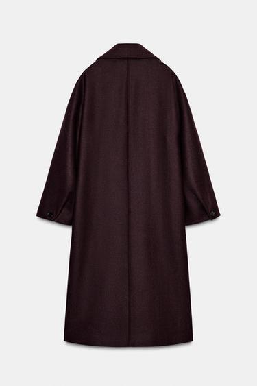 MANTEAU LONG OVERSIZE - Bordeaux de Zara - Image 7