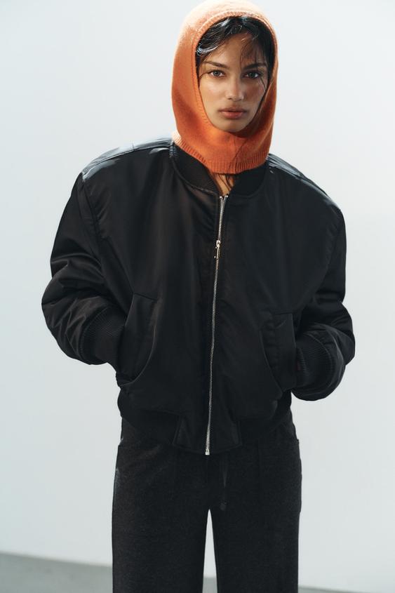 WOOL AND CASHMERE KNIT HOODIE - Burnt orange by Zara - Image 0