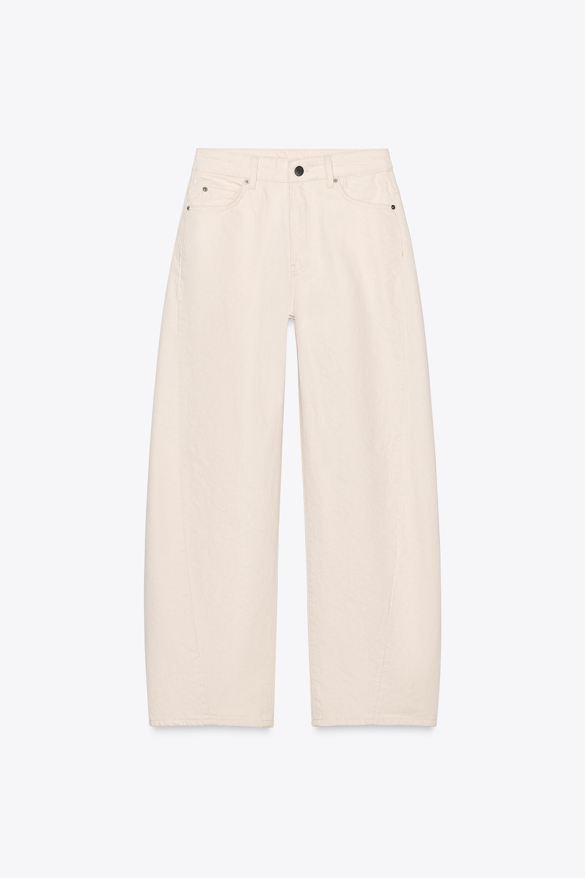 JEANS ZW COLLECTION バレル ハイウエスト - エクリュ | ZARA