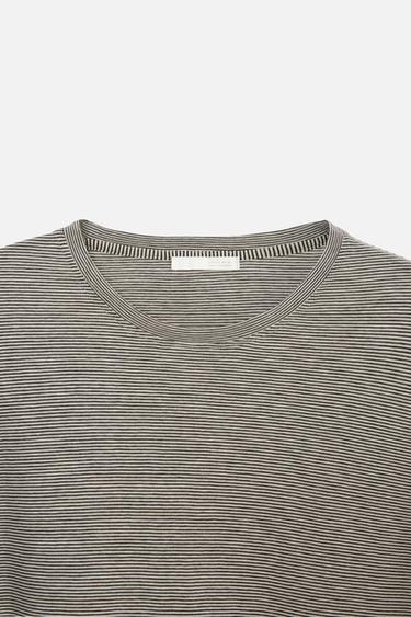 LIMITED EDITION STRIPED T-SHIRT - brown/white by Zara - Image 6