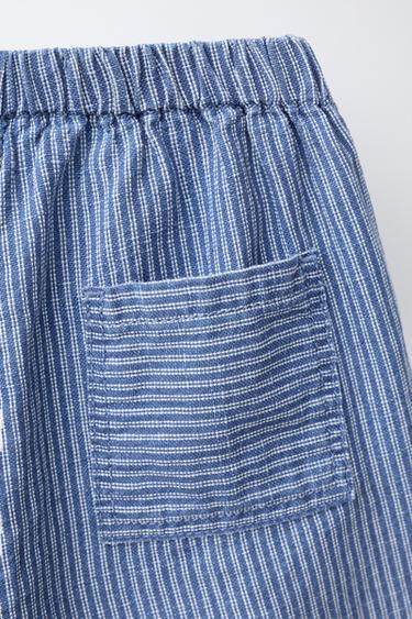 STRIPED BERMUDA SHORTS - Bluish by Zara - Image 3