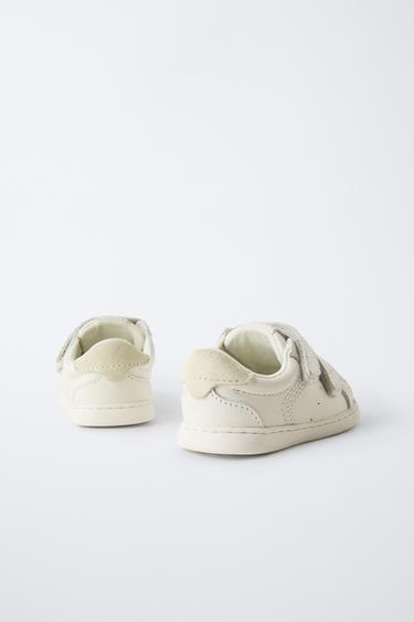 BAREFOOT LEATHER STRAP TRAINERS - White by Zara - Image 4