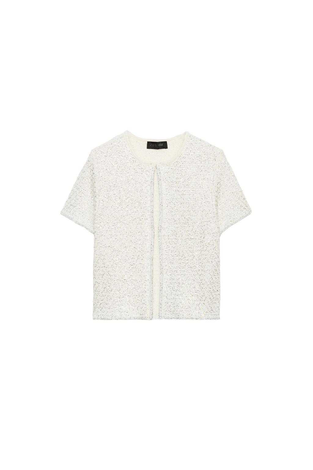 METALLIC THREAD SEQUIN CARDIGAN - image 3