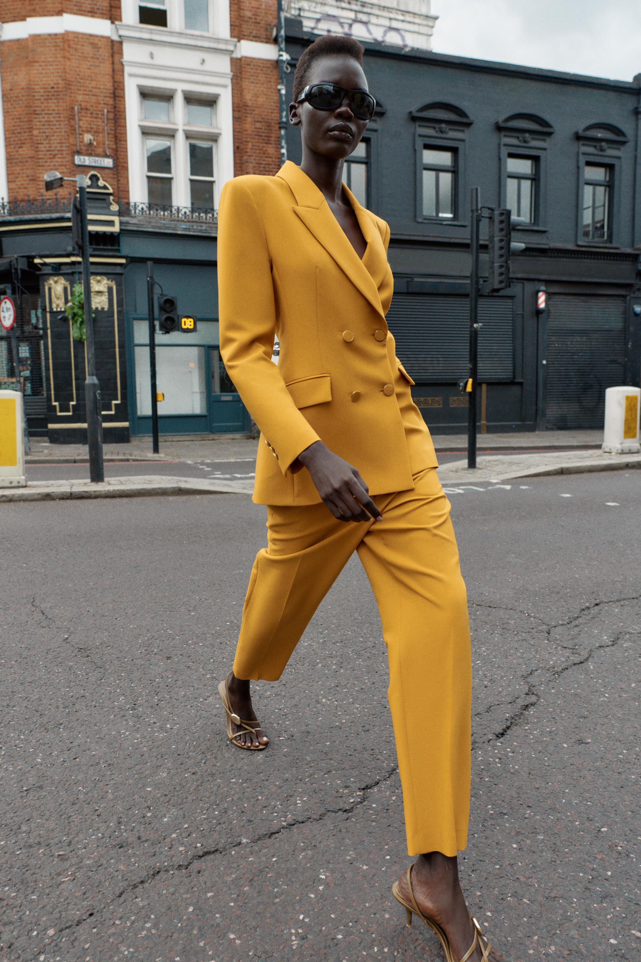 新品未使用 ZARA ダブルブレストブレザー ストレートレッグパンツ セット 新品未使用 ZARA ダブルブレストブレザー ストレートレッグ
