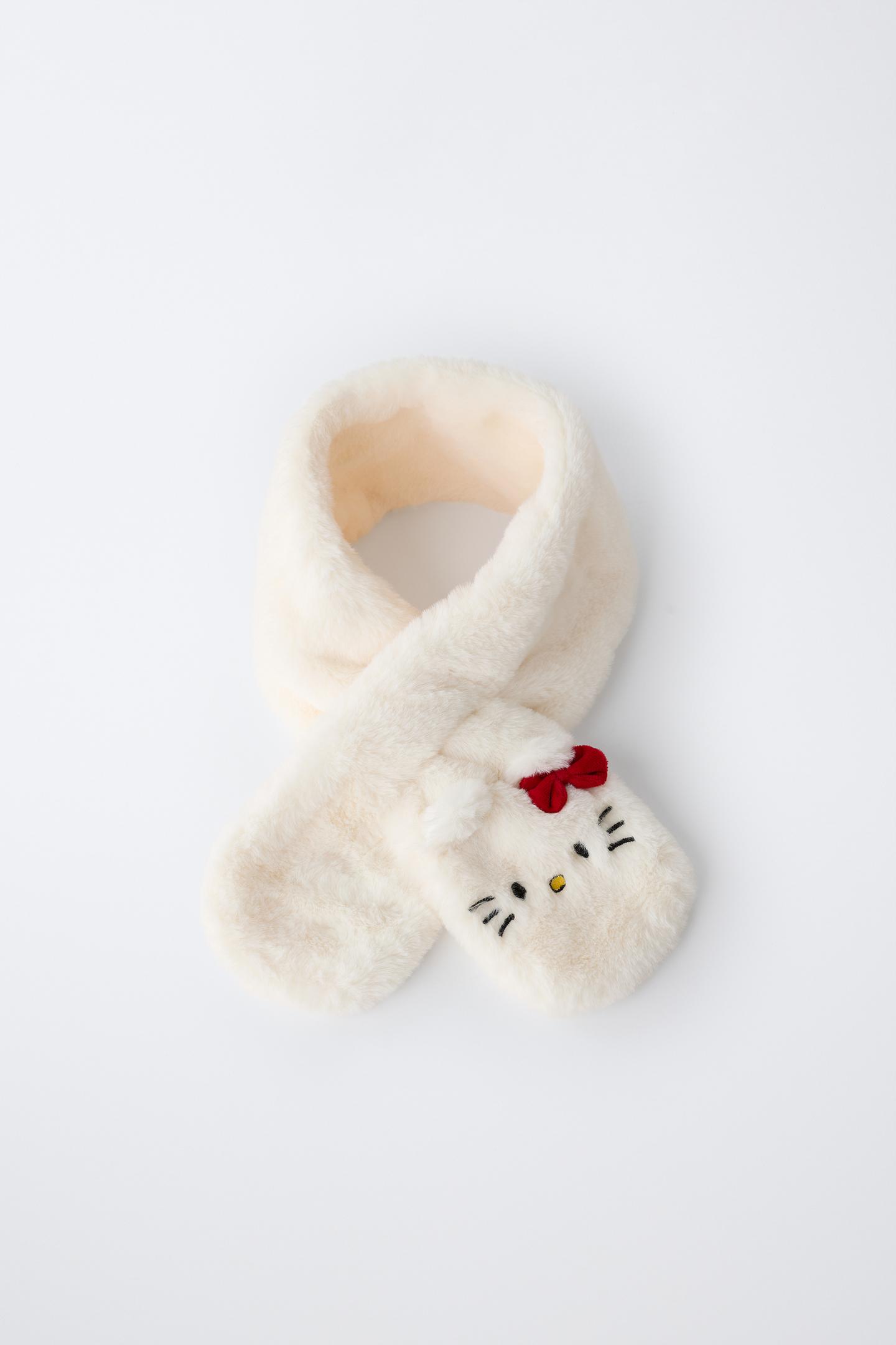 Детский шарф Zara Hello Kitty © Sanrio Faux Fur, цвет: Экрю
