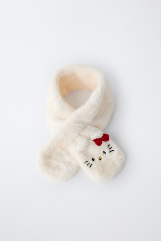HELLO KITTY © SANRIO FAUX FUR SCARF - Ecru by Zara - Image 0