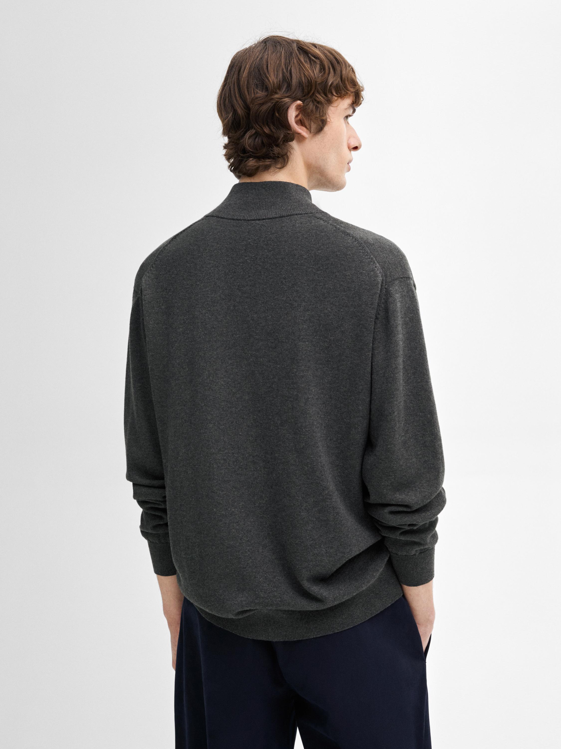 Zip-up knit cardigan with cotton - Mid khaki | ZARA United