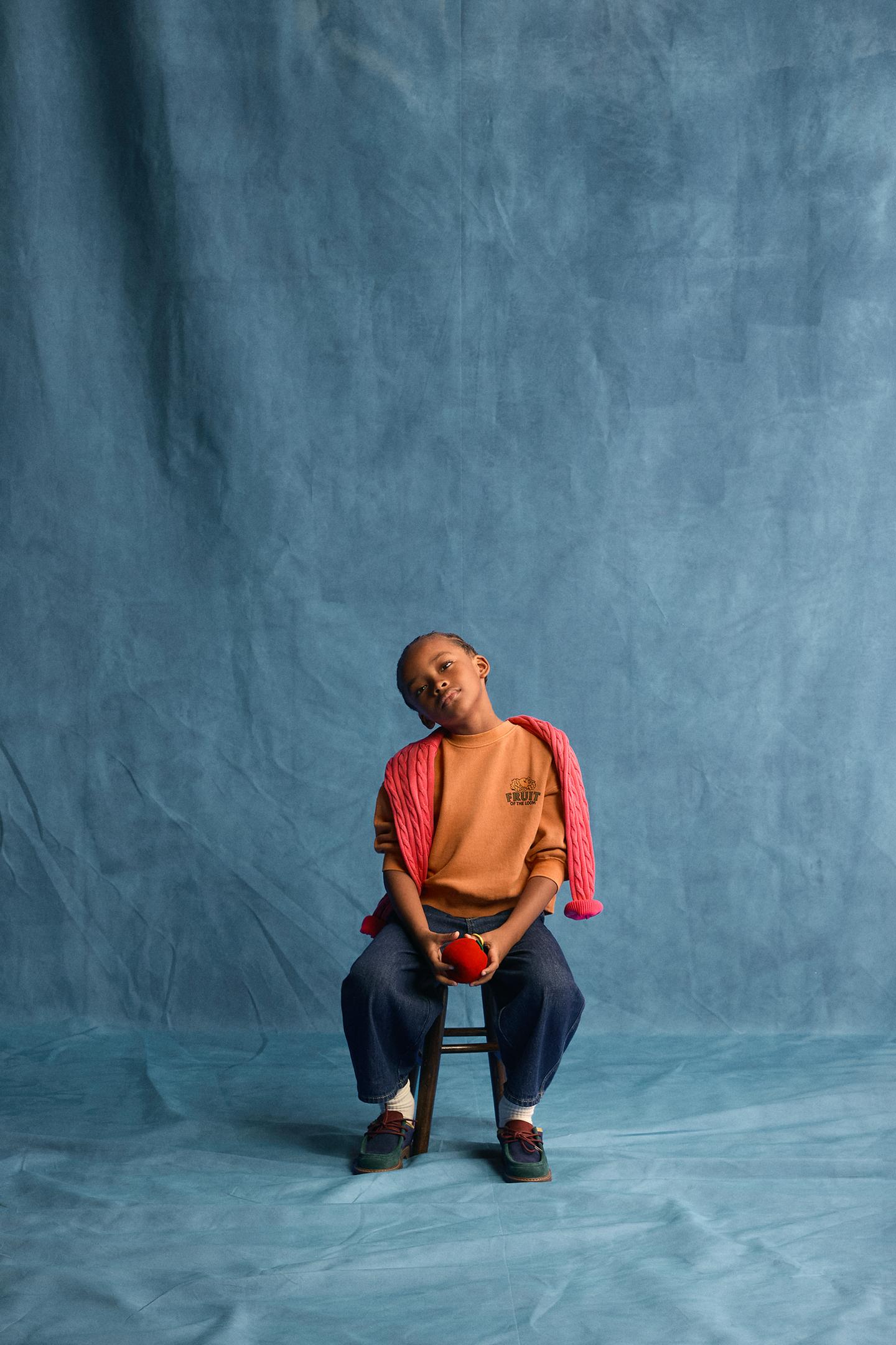 Детский свитшот Zara Fruit OF the Loom™ Print, цвет: Оранжевый — фото 6