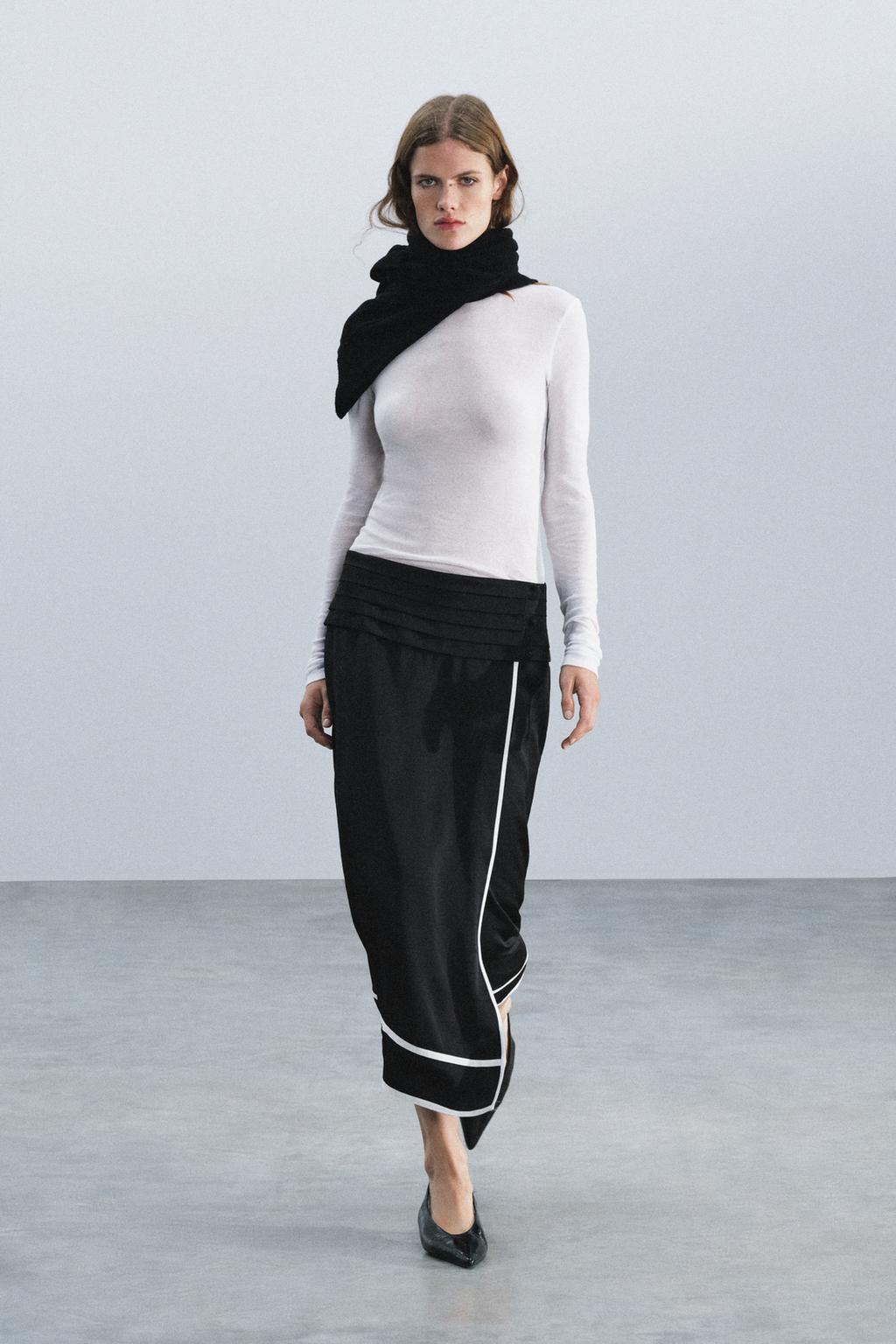 ZW COLLECTION MIDI SKIRT WITH SASH