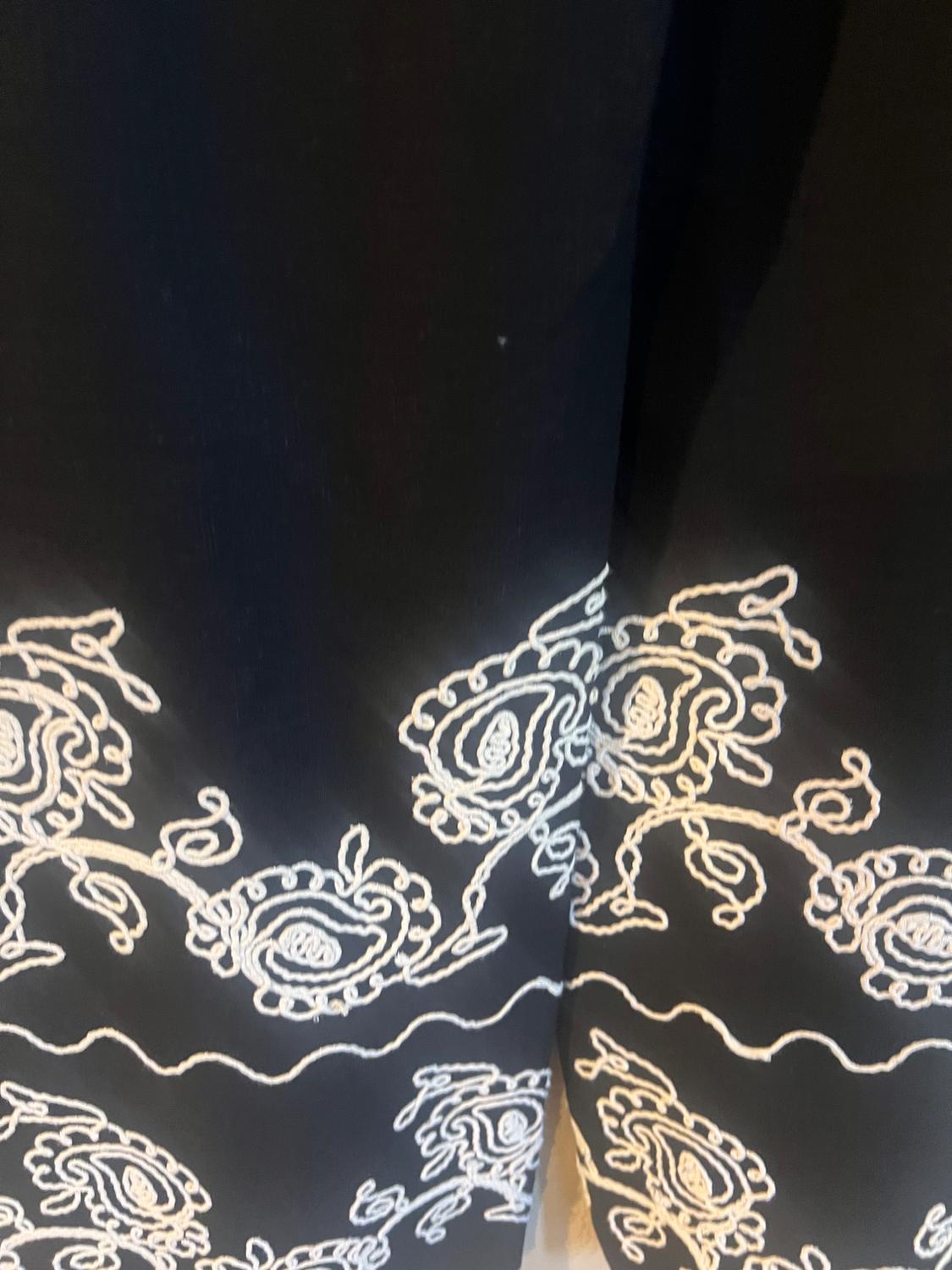 PANTALÓN CULOTTE BORDADOS MEZCLA LINO ZW COLLECTION - Image 3