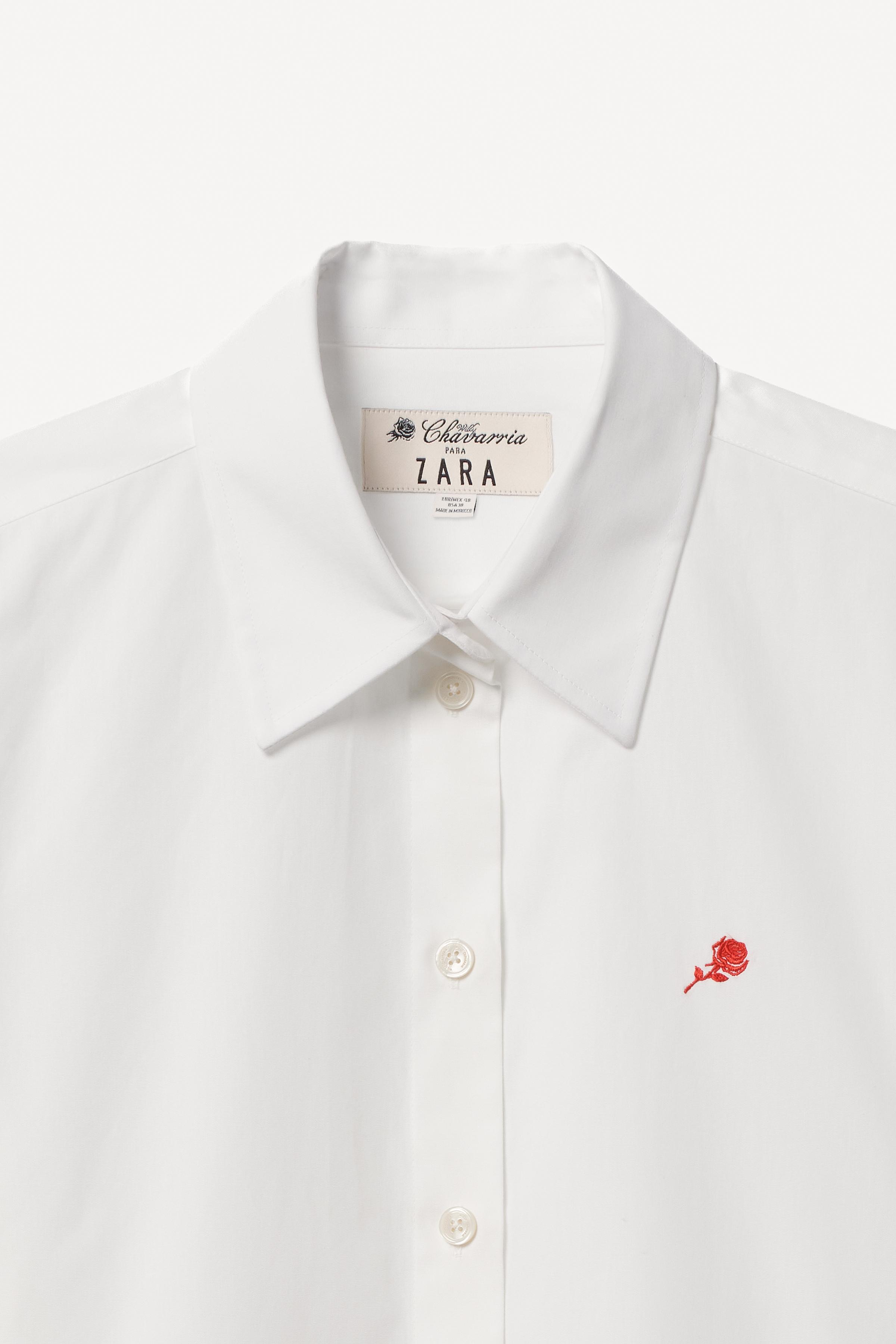 WILLY CHAVARRIA X ZARA 刺繍ポプリンシャツ - ホワイト | ZARA Japan