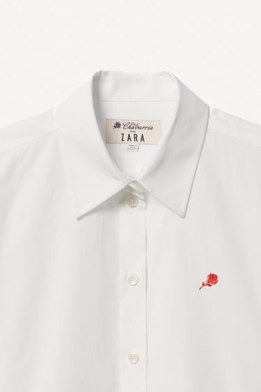 CHEMISE POPELINE BRODÉE WILLY CHAVARRIA X ZARA - Blanc de Zara - Image 5