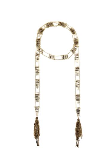 COLLAR MULTIPOSICIÓN ABALORIOS - Dorado de Zara