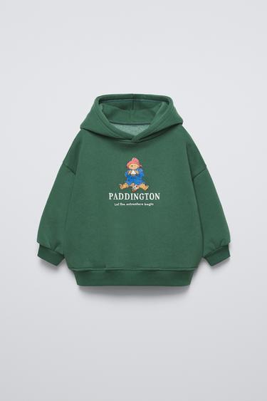 Zara PADDINGTON ™ HOODIE SWEATSHIRT - Bottle green