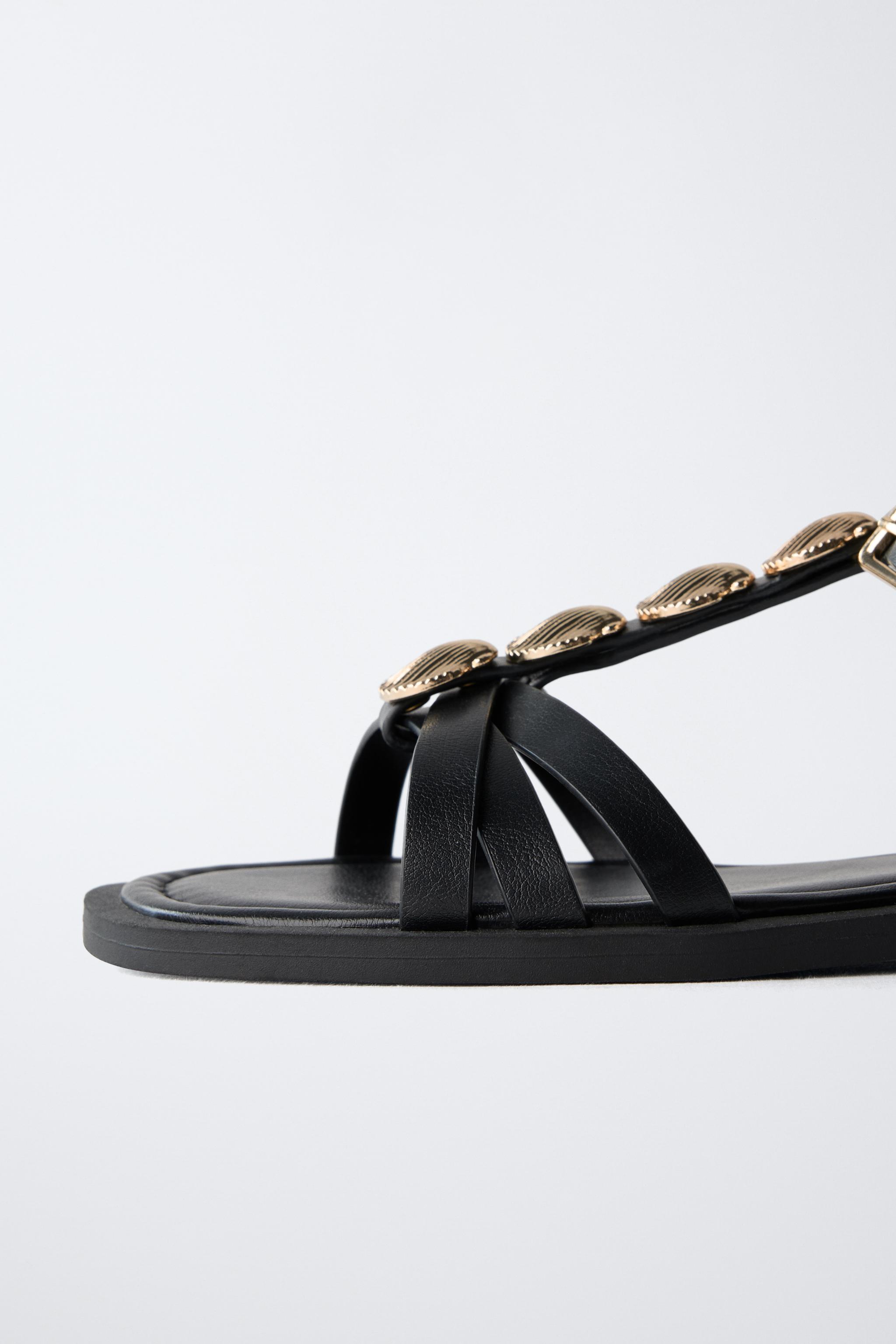 SHELL SANDALS - Black | ZARA United States