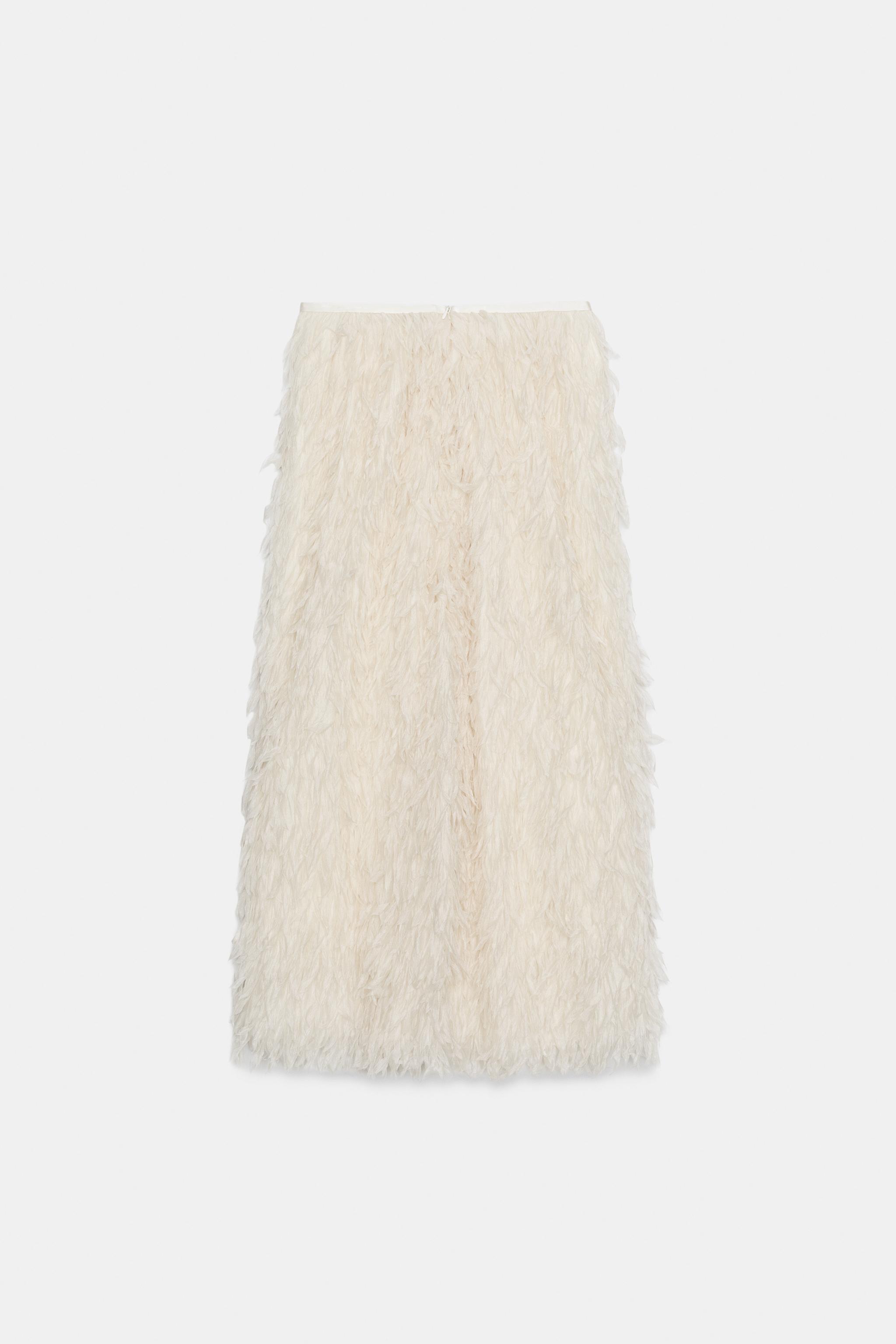 Zara ZW COLLECTION TÜYLÜ ETEK görsel 7