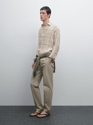 Pantalón semi-jogger fit - Khaki de Zara - Imagen 0