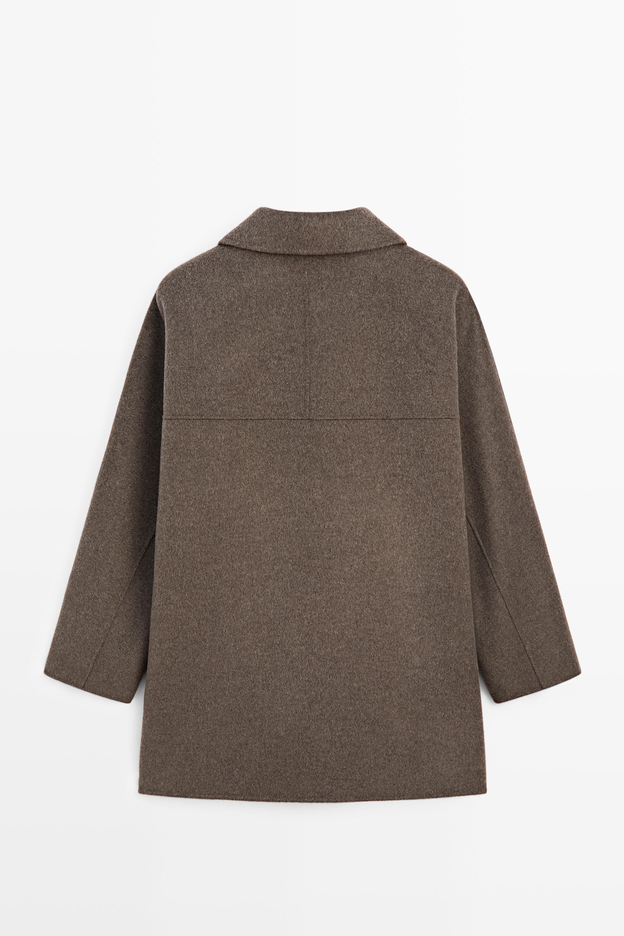 Melange wool blend coat