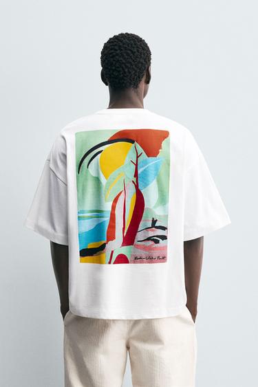ABSTRACT PRINT T-SHIRT - White by Zara
