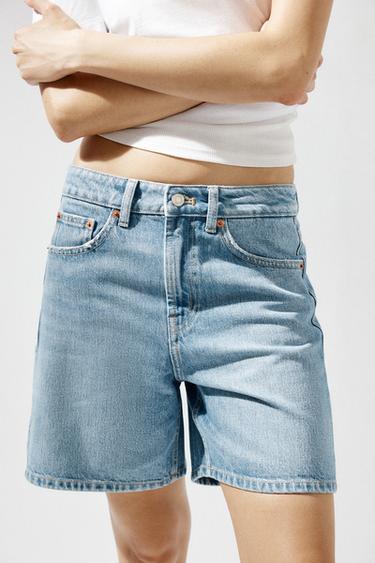 TRF MID-RISE DENIM BERMUDA SHORTS - Indigo by Zara - Image 4