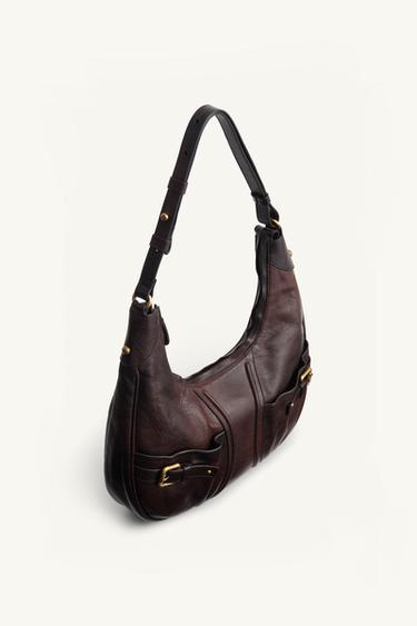 SAC PORTÉ ÉPAULE EN CUIR ÉDITION LIMITÉE - Chocolat de Zara - Image 5