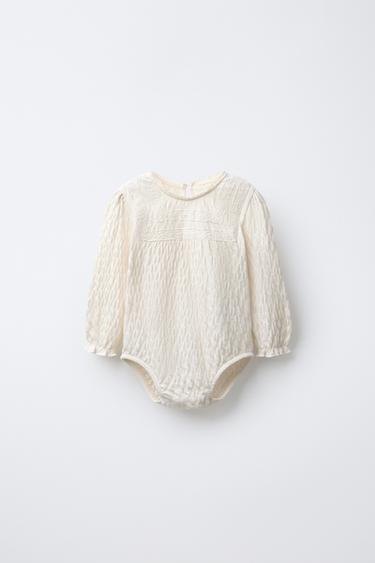 LACE BODYSUIT - Ecru by Zara