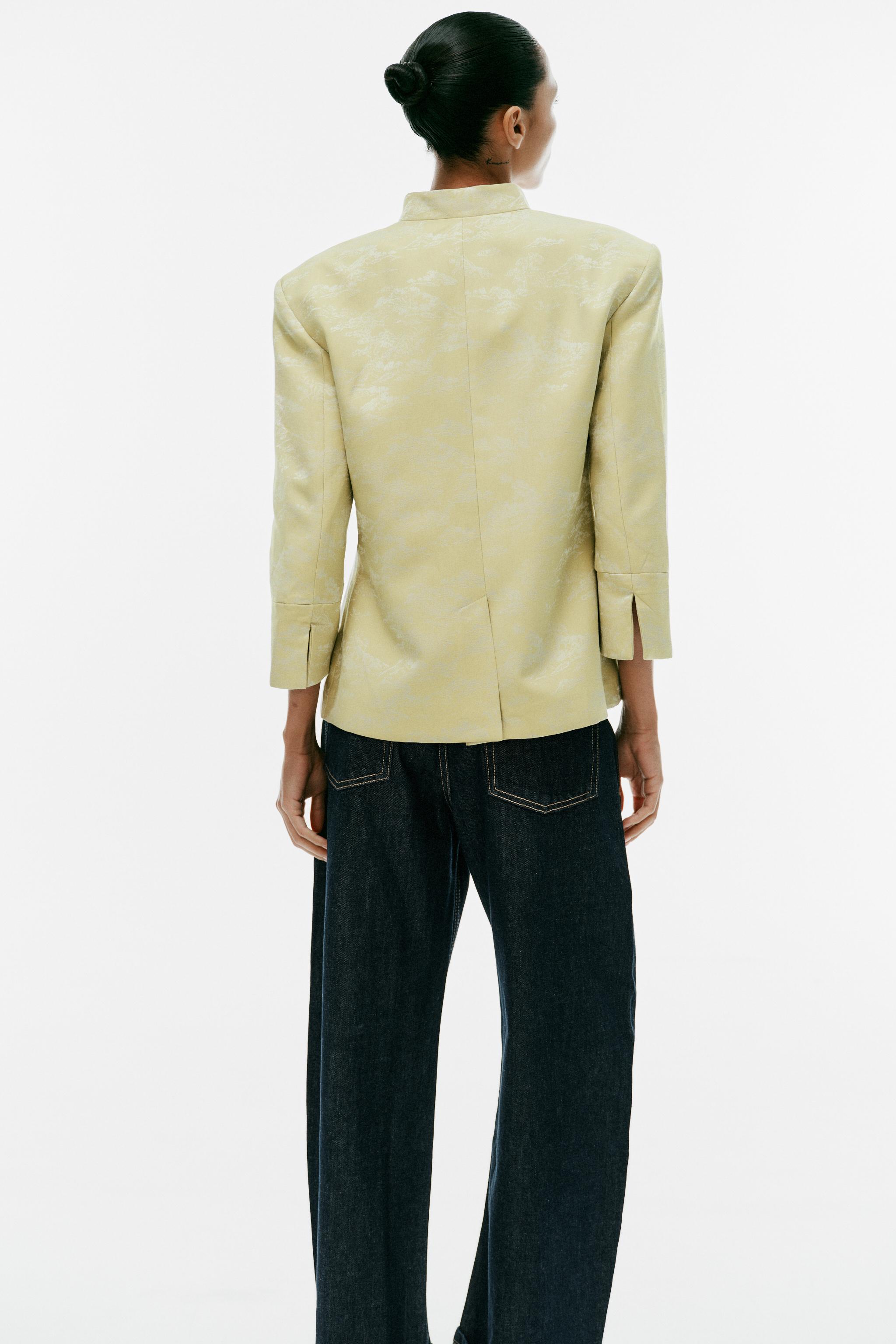 Женские пиджаки Zara JACQUARD FROG FASTENING BLAZER — фото 4