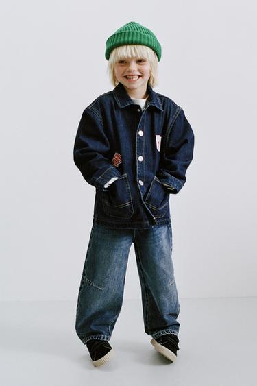 ג'קט ג'ינס עם טלאים - כחול של Zara