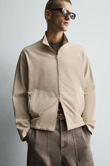 SWEAT DÉLAVÉ ZIPPÉ - Blanc cassé de Zara - Image 4