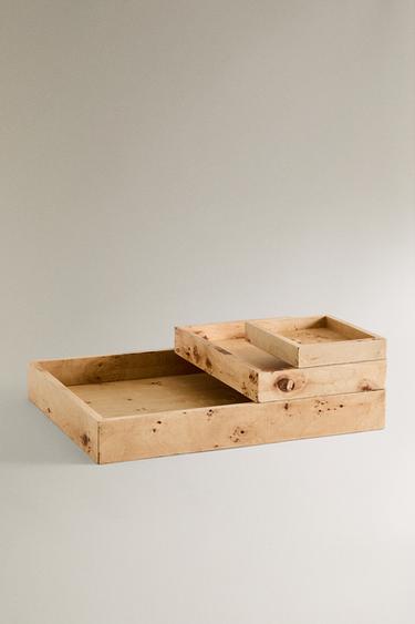 ROOT WOOD BOX/TRAY - Light beige by Zara - Image 0