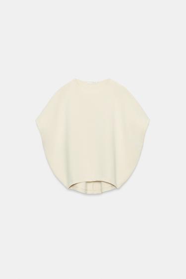 Zaras KORT TOPP - Naturfärg