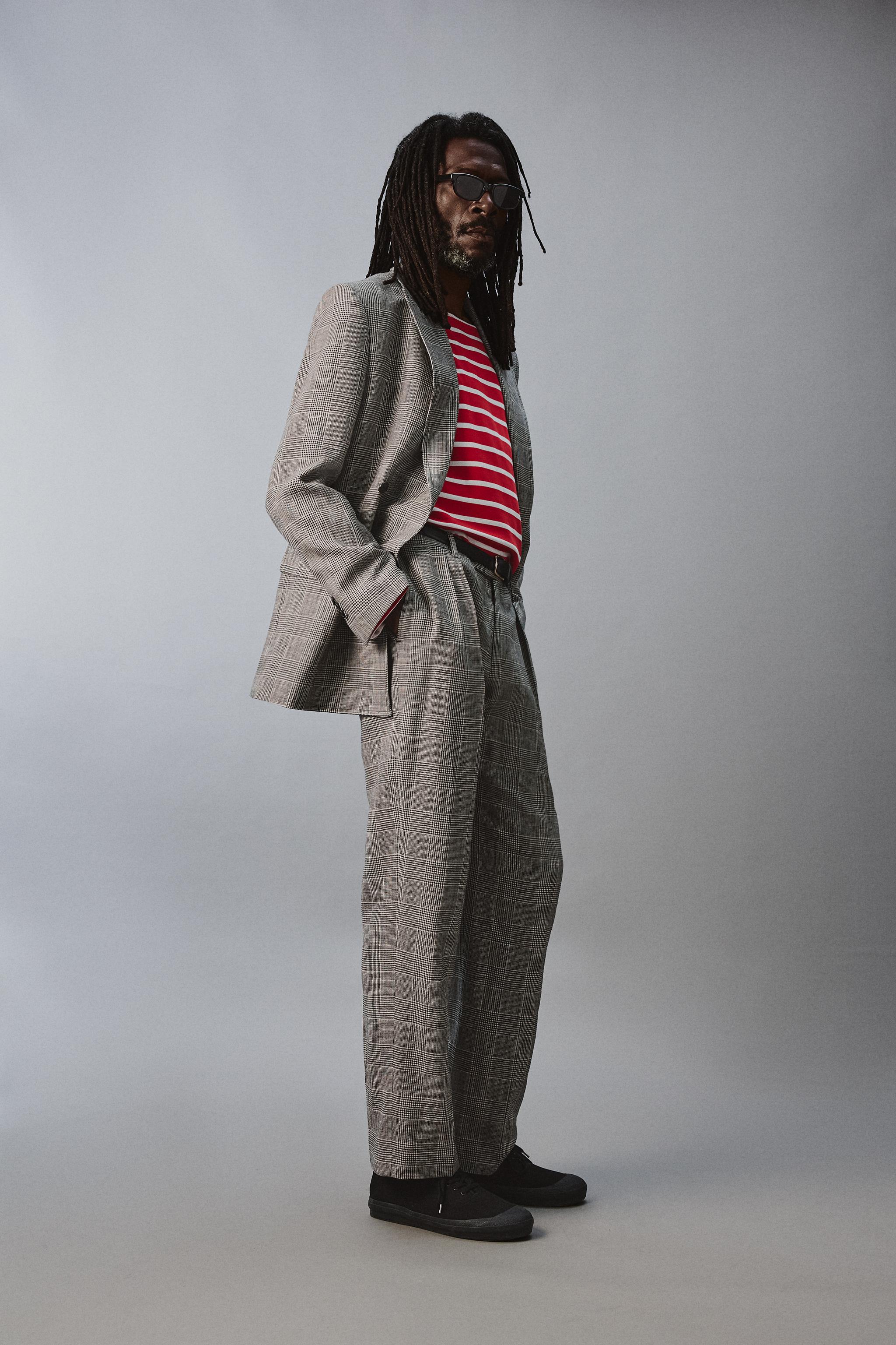 WOOL-LINEN CHECK SUIT PANTS AARON LEVINE X ZARA