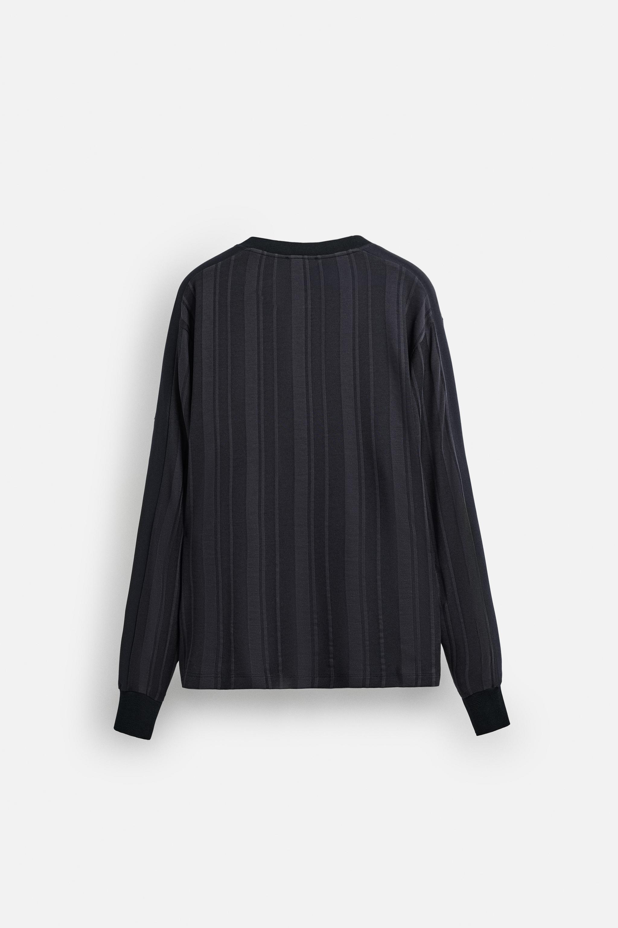 RETRO FOOTBALL TEXTURED SWEATSHIRT - Navy blue | ZARA Australia