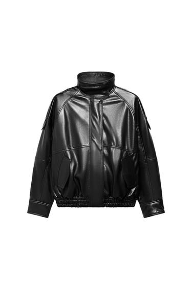 CHAQUETA PIEL 100% ZW COLLECTION - Negro de Zara