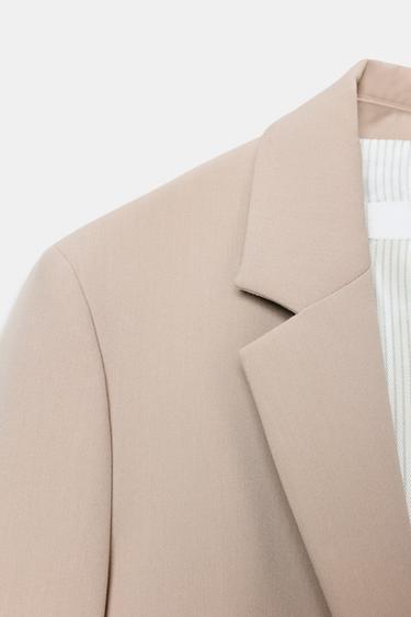 VESTE DROITE À ÉPAULETTES - Sable de Zara - Image 8