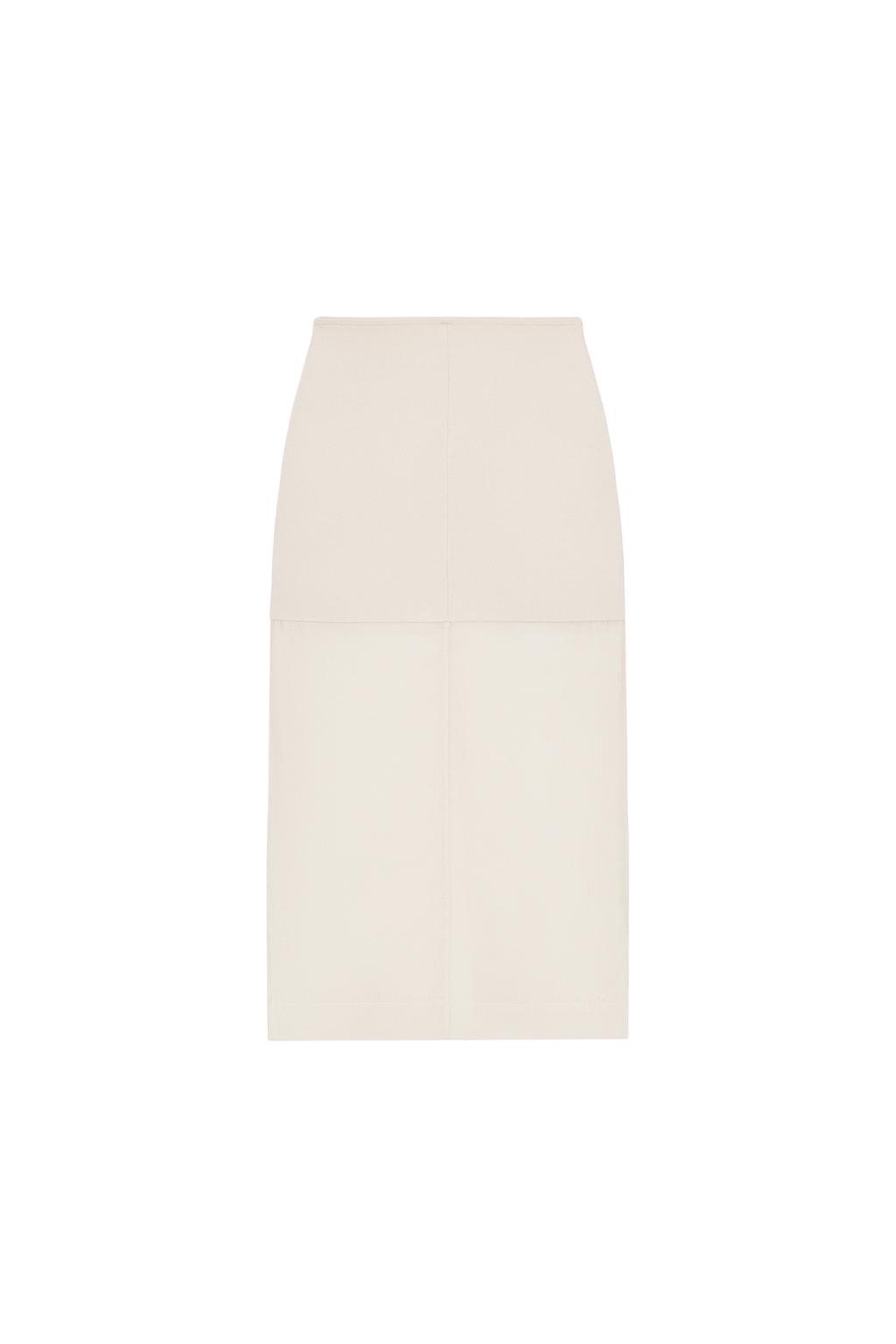 CONTRASTING KNIT PENCIL SKIRT - image 3