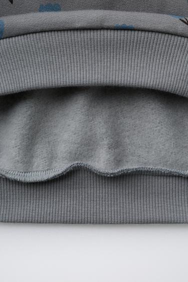 PRINTED RIB SWEATSHIRT AND LEGGINGS SET - Blue grey by Zara