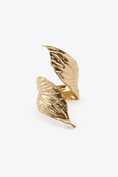 BRACELET MÉTALLIQUE FEUILLE - Doré de Zara - Image 3