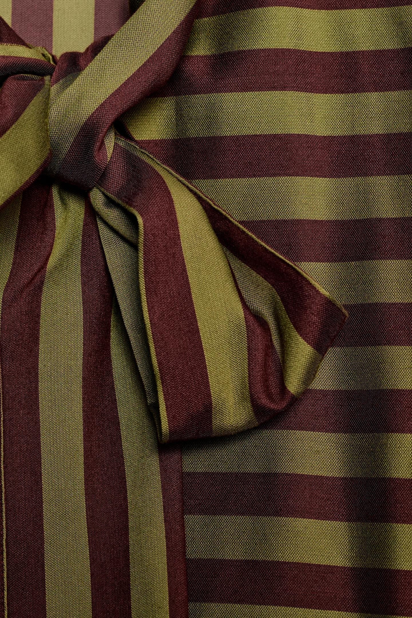 Женское платье Zara Striped Tie-Neck, цвет: Полосатый — фото 7