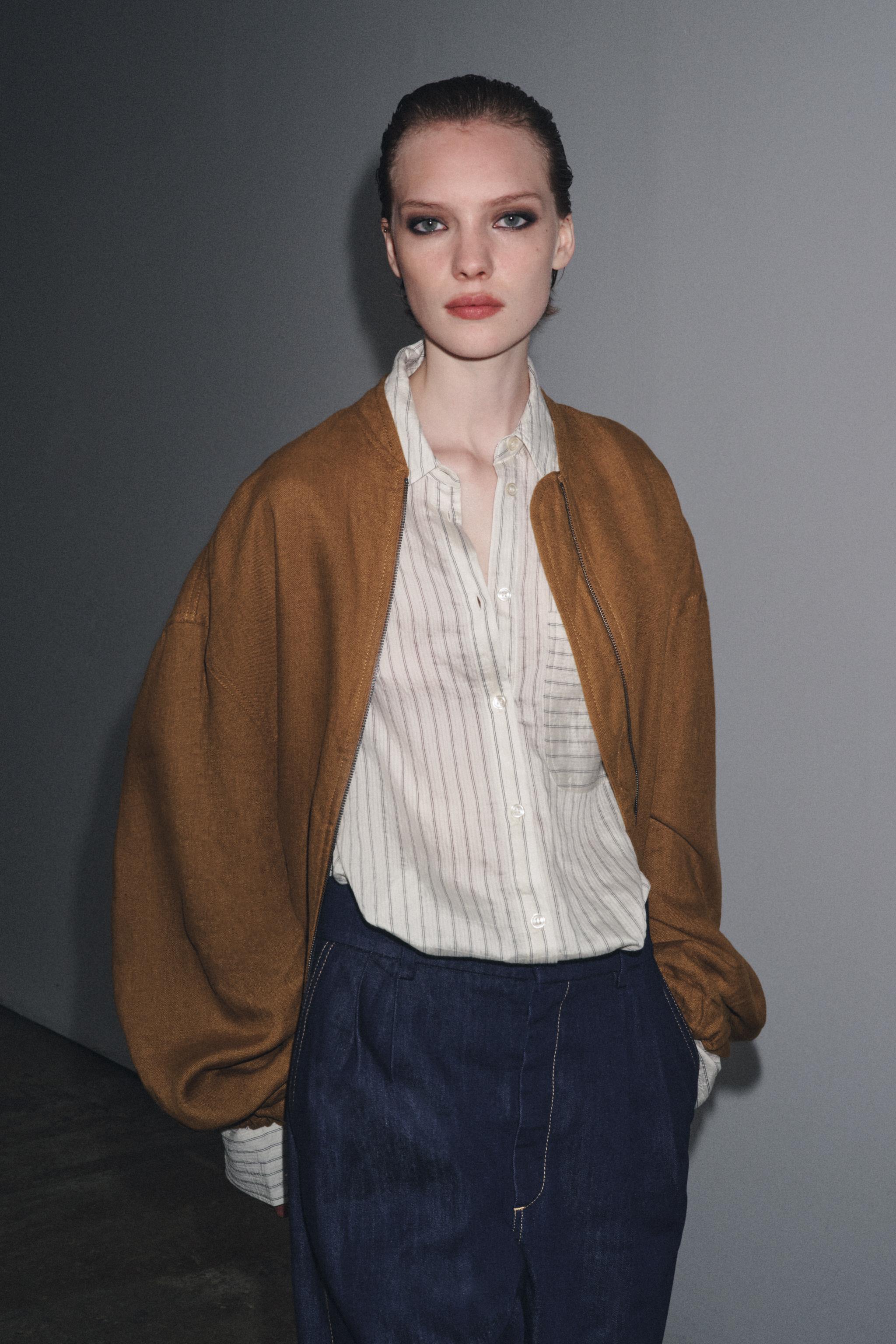 ZARA ウールジャケット EUR S FAUX FUR JACKET ZW COLLECTION - Ecru | ZARA United States