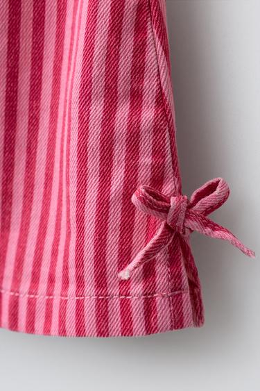 ROBE CHEMISE EN SERGÉ À RAYURES - Rose de Zara - Image 3