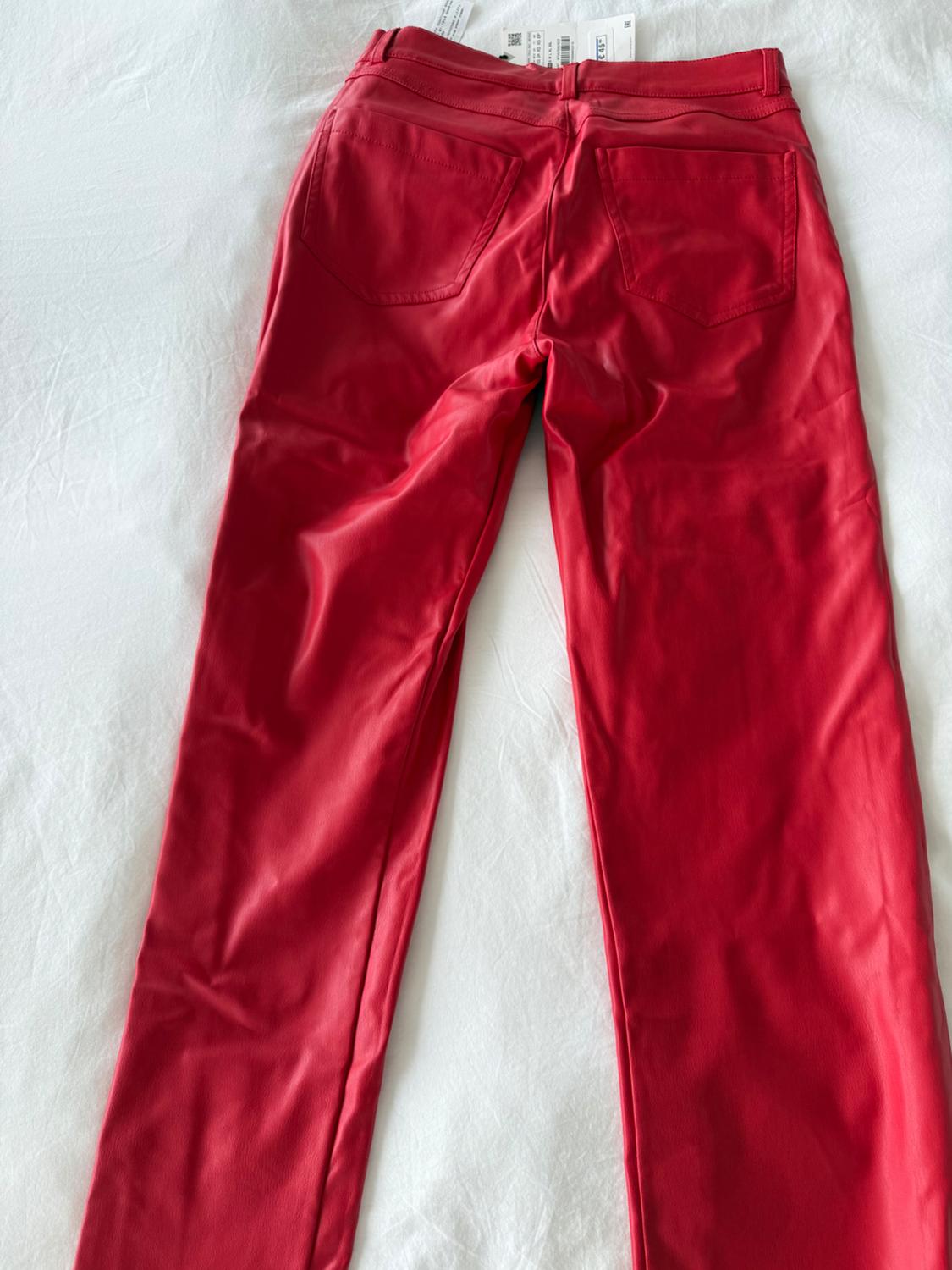 FAUX LEATHER FULL LENGTH TROUSERS - Image 3
