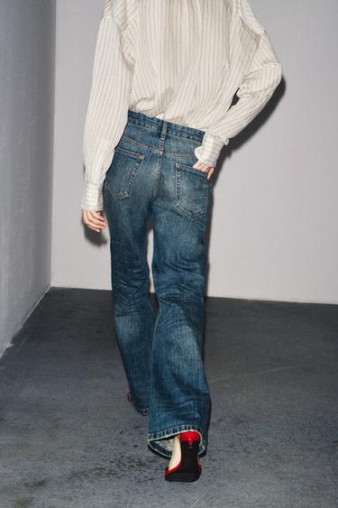 ZW COLLECTION LOW-RISE BOOTCUT JEANS - Blue by Zara - Image 2